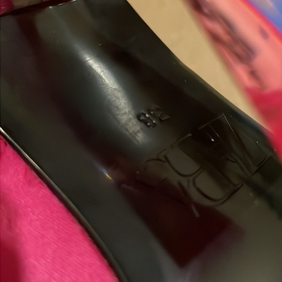 Zara Pink Stain Mules/Sandals | Clear Heel | Hot Pink - Picture 8 of 10